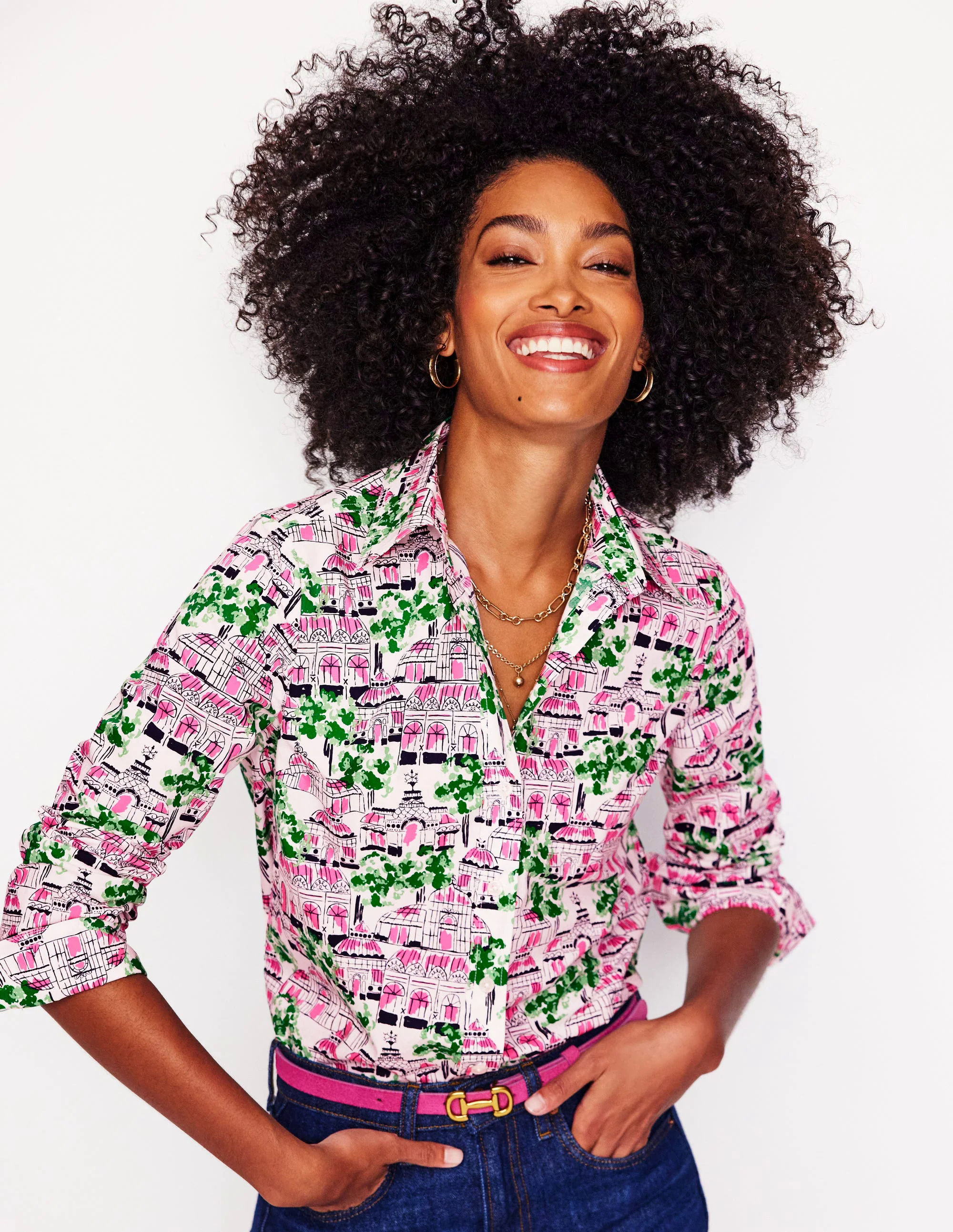 Cotton Shirt-Ivory, Botanical Greenhouse
