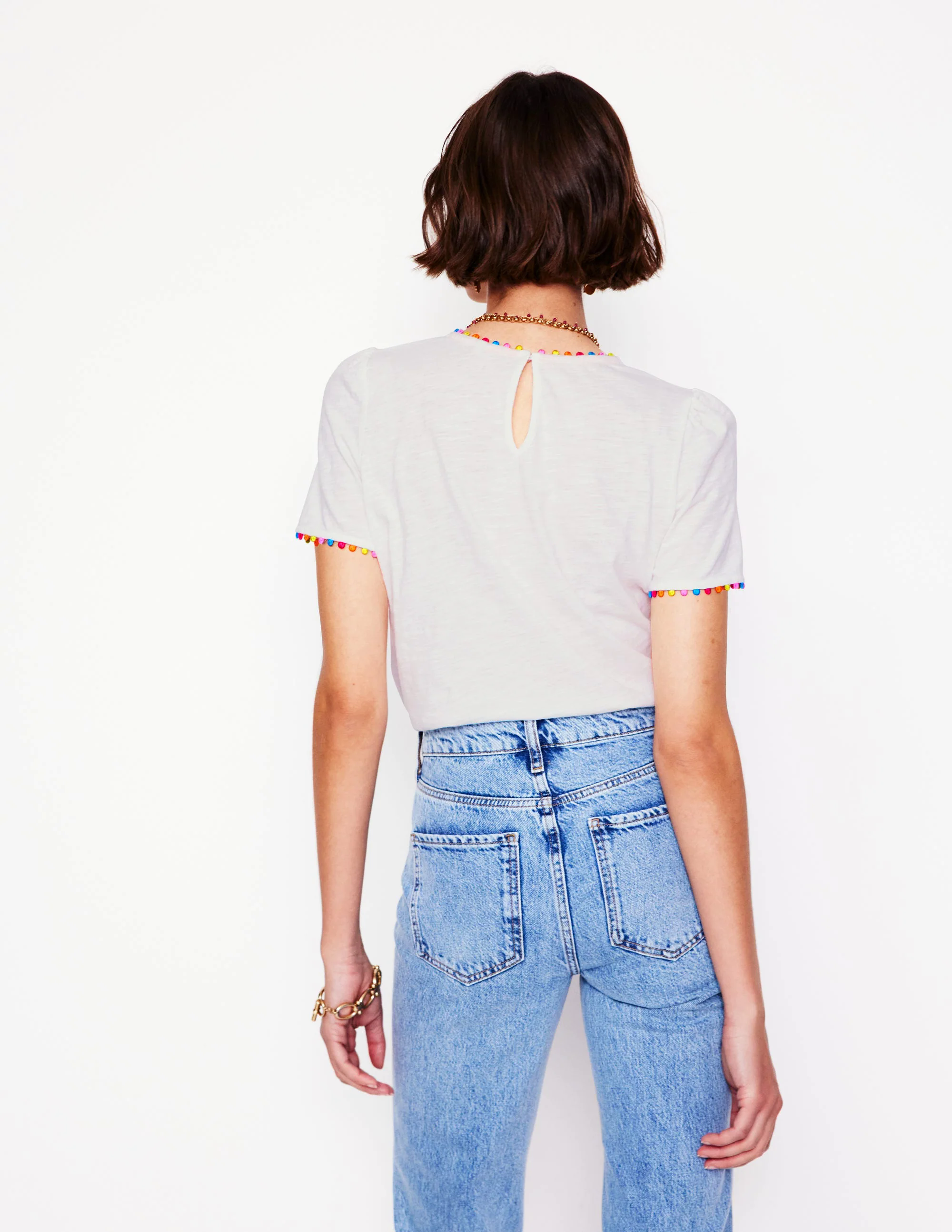  Jersey T-Shirt-White, Multi