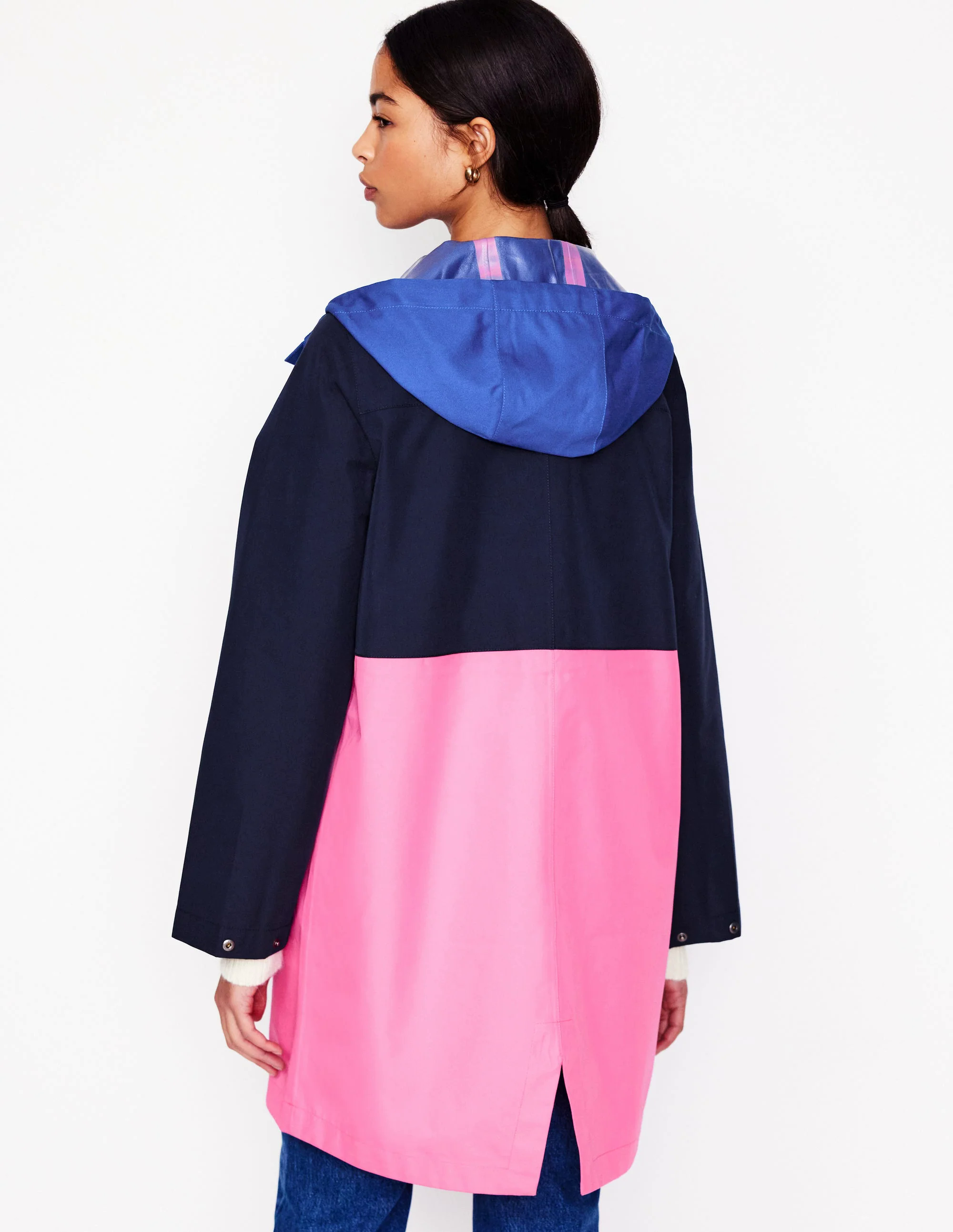 Wells Waterproof Hooded Coat-Colourblock Wells Waterproof Hooded Coat-Colourblock