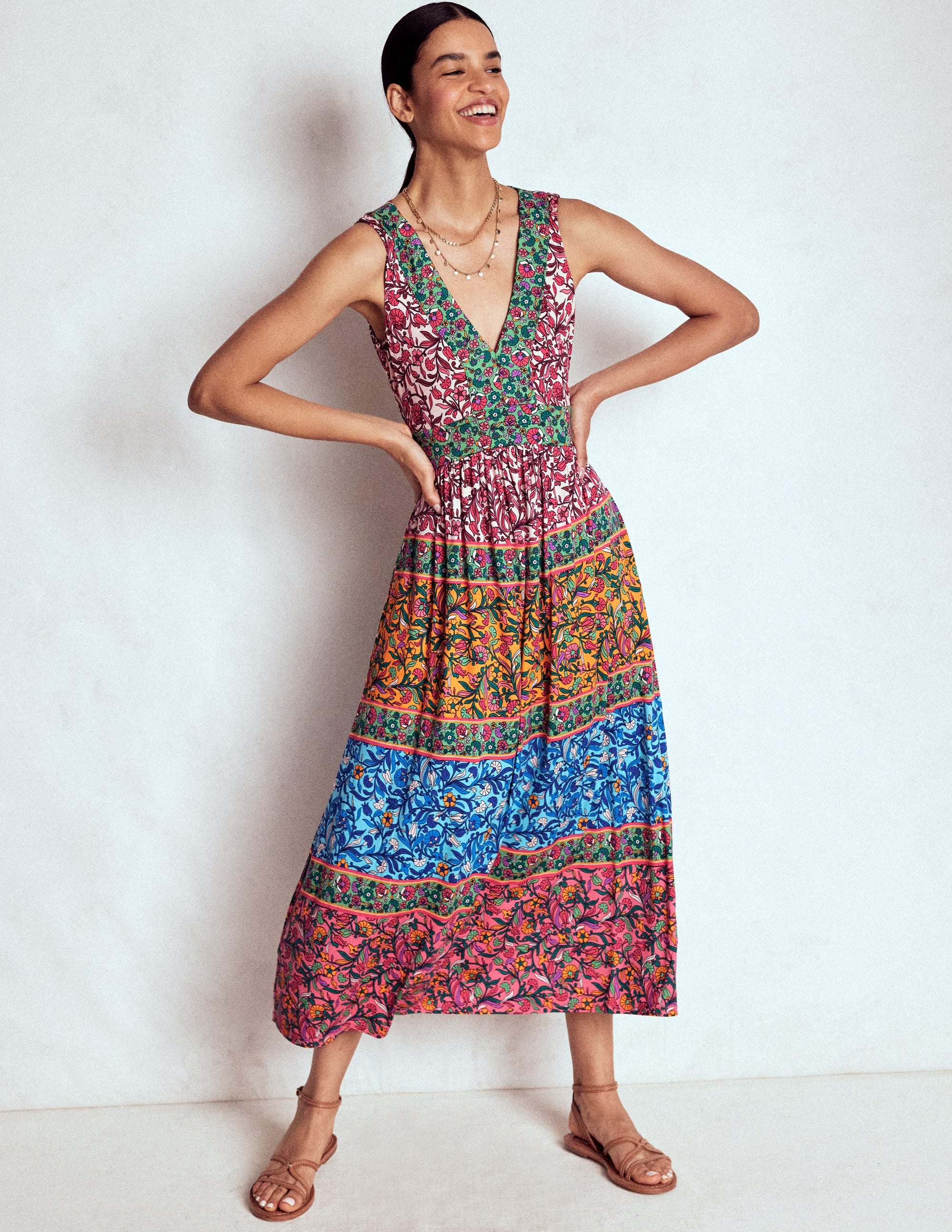 Olympia Jersey Maxi Dress-Multi, Enchanting Vine Olympia Jersey Maxi Dress-Multi, Enchanting Vine
