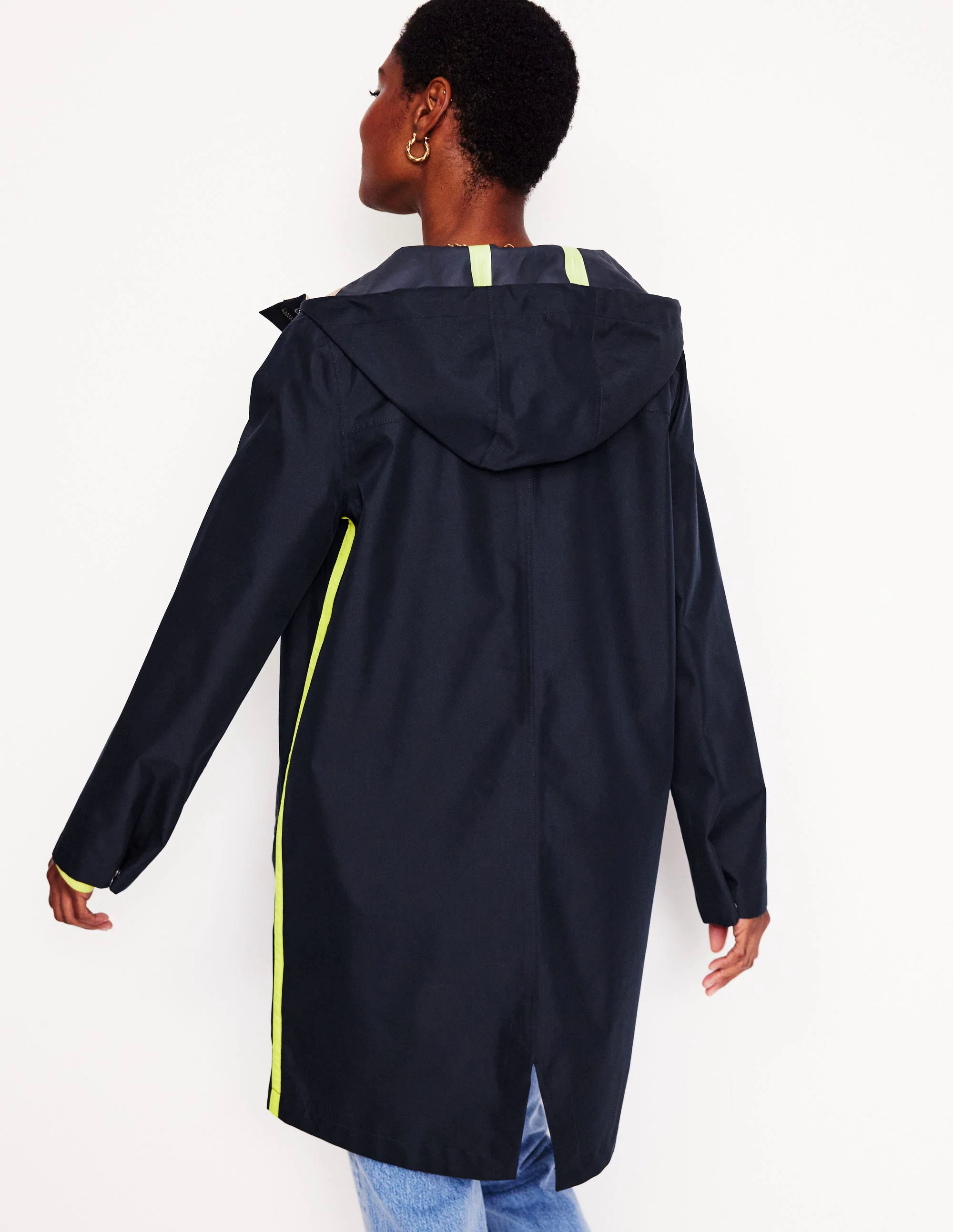 Waterproof Hooded Coat-Navy
