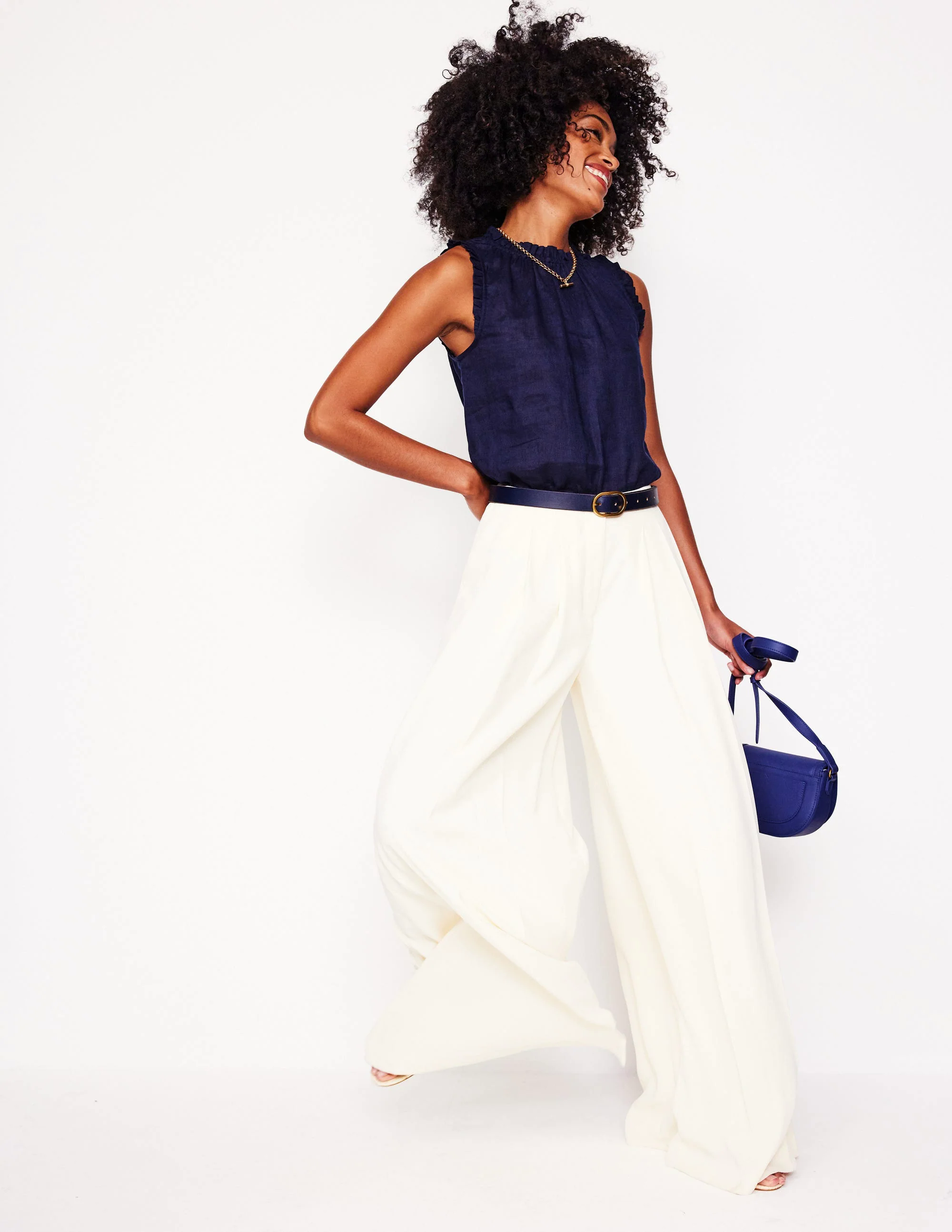  Wide Leg Pants-Ivory