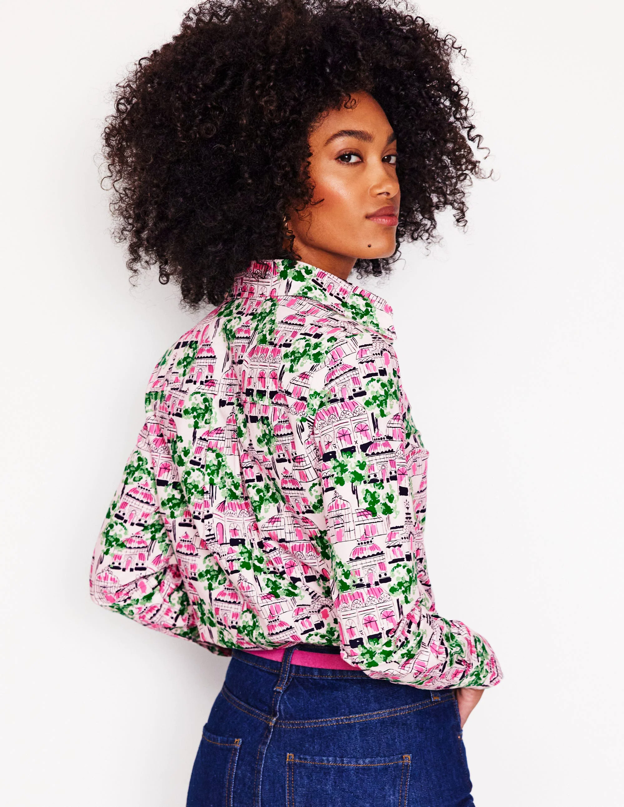 Cotton Shirt-Ivory, Botanical Greenhouse
