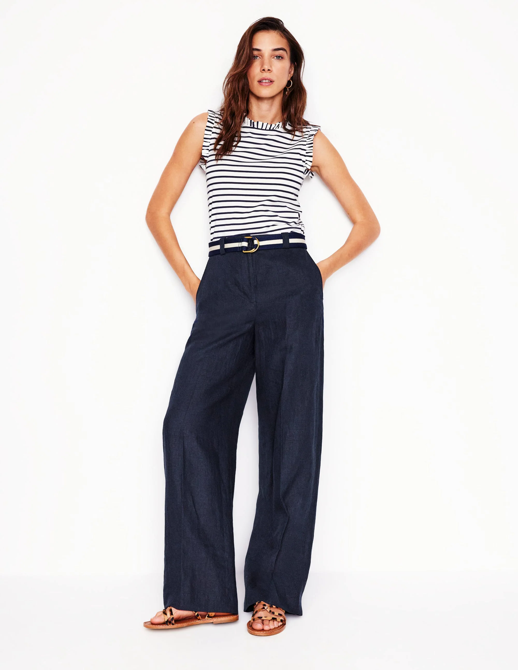 Westbourne Linen Pants-Navy Westbourne Linen Pants-Navy