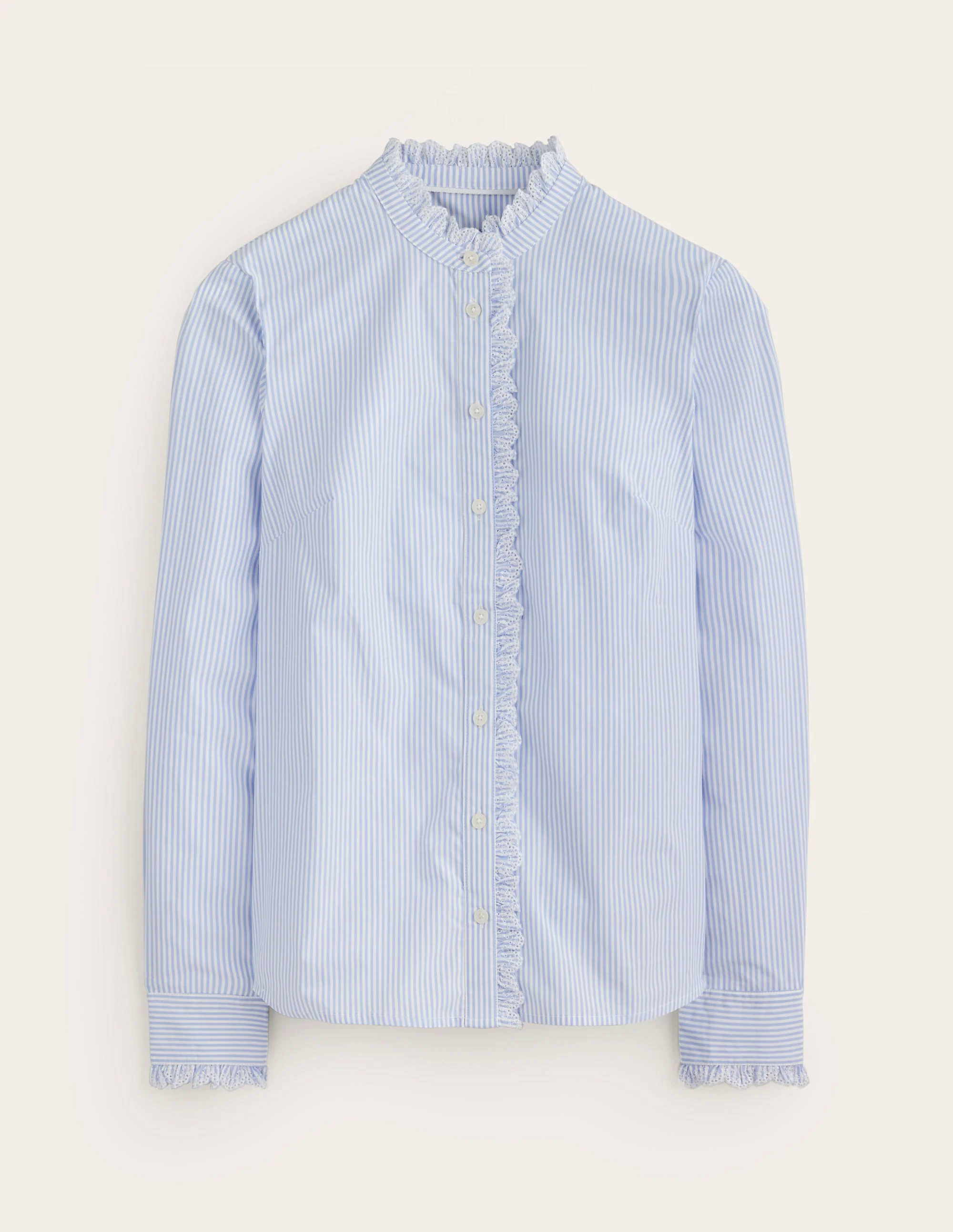 Shirt-Blue, Ivory Stripe Shirt-Blue, Ivory Stripe
