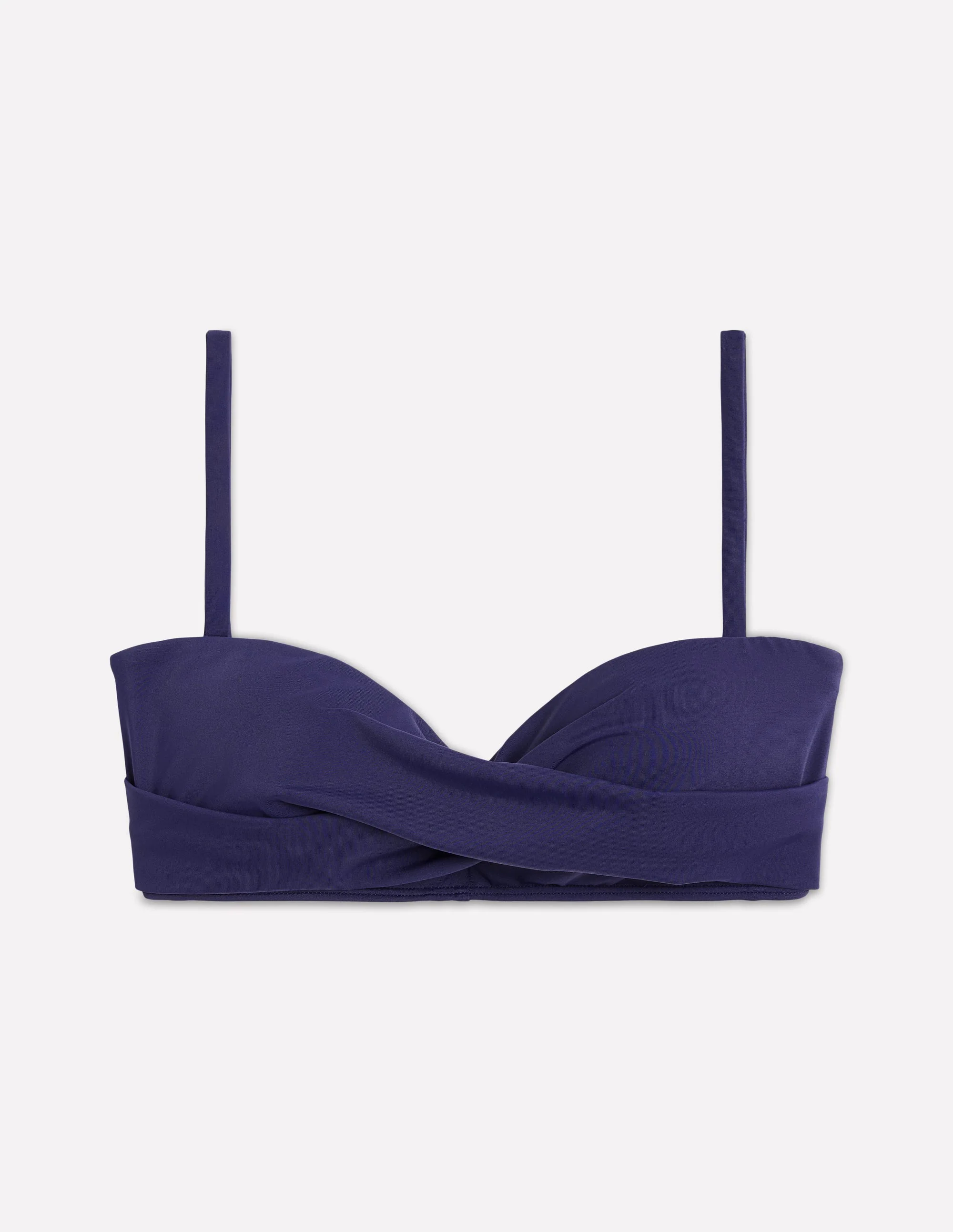  Twist Front Bikini Top-Navy