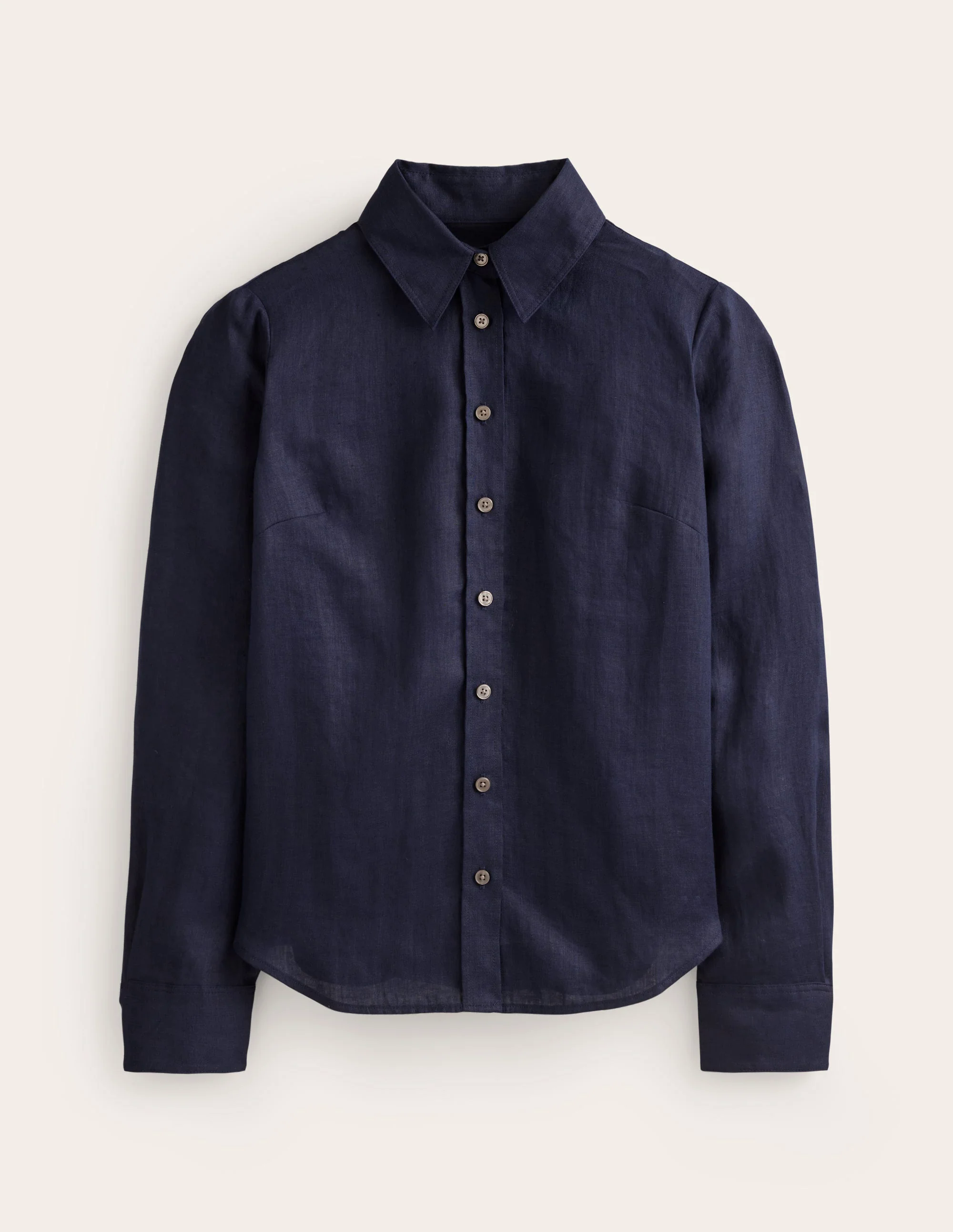 Linen Shirt-Navy