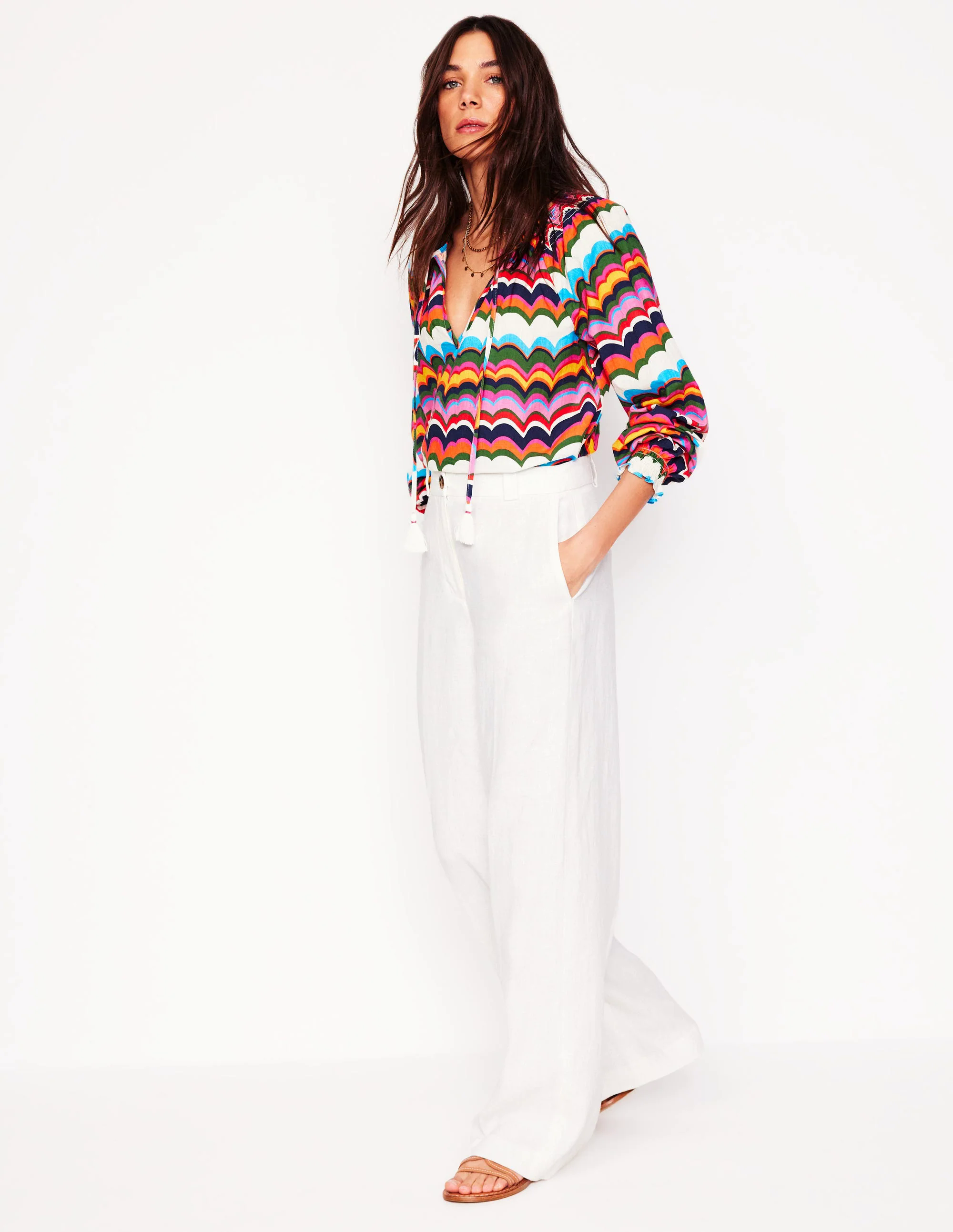 Westbourne Linen Pants-White Westbourne Linen Pants-White