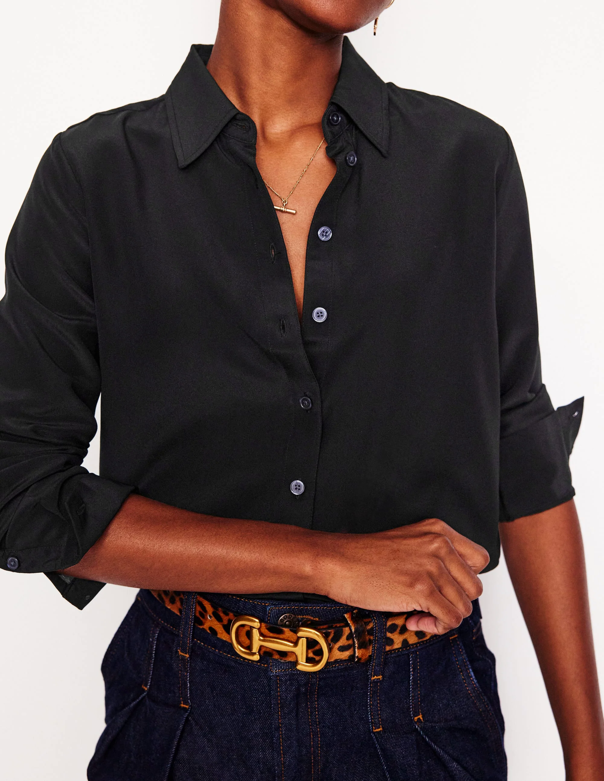Silk Shirt-Black