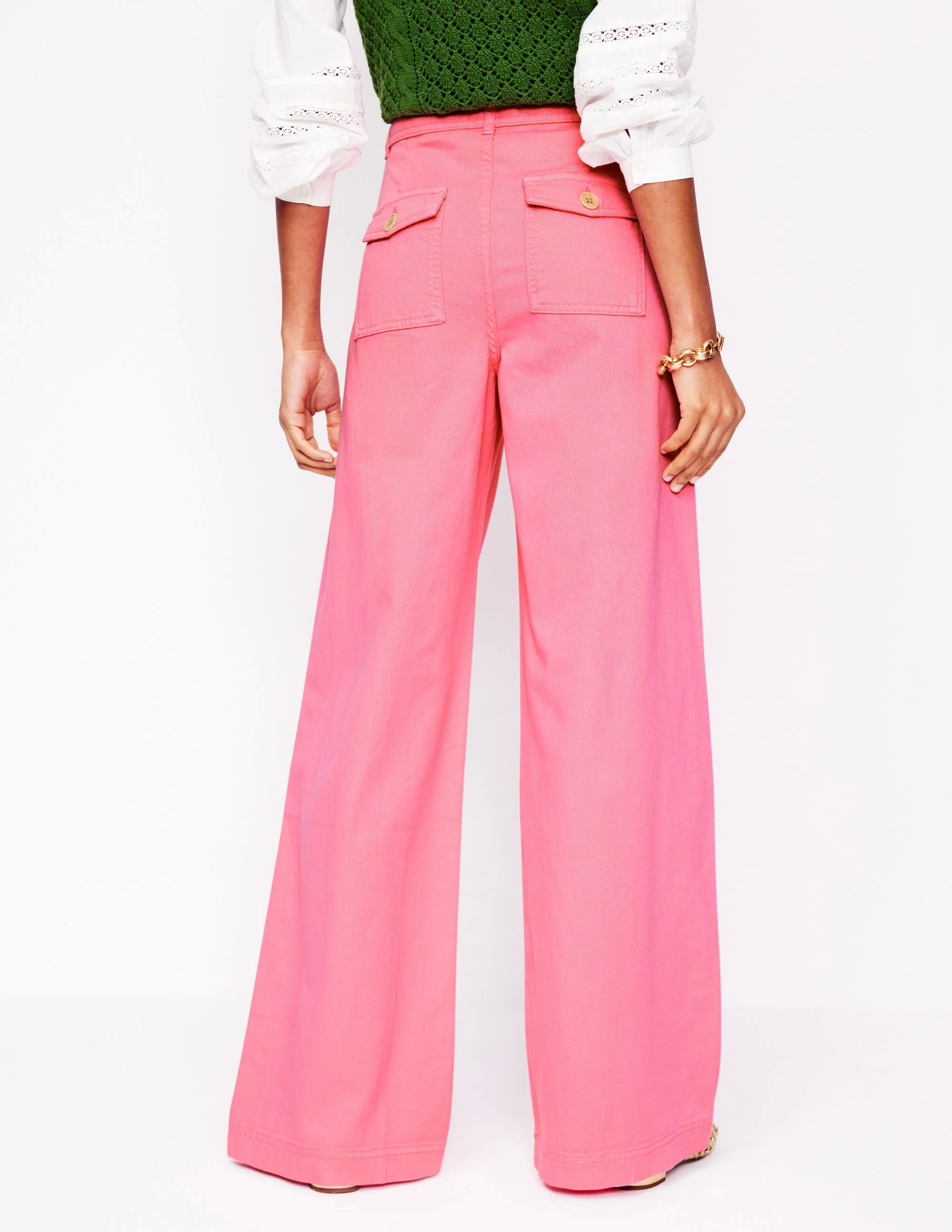  Wide Leg Pants-Pink Rose