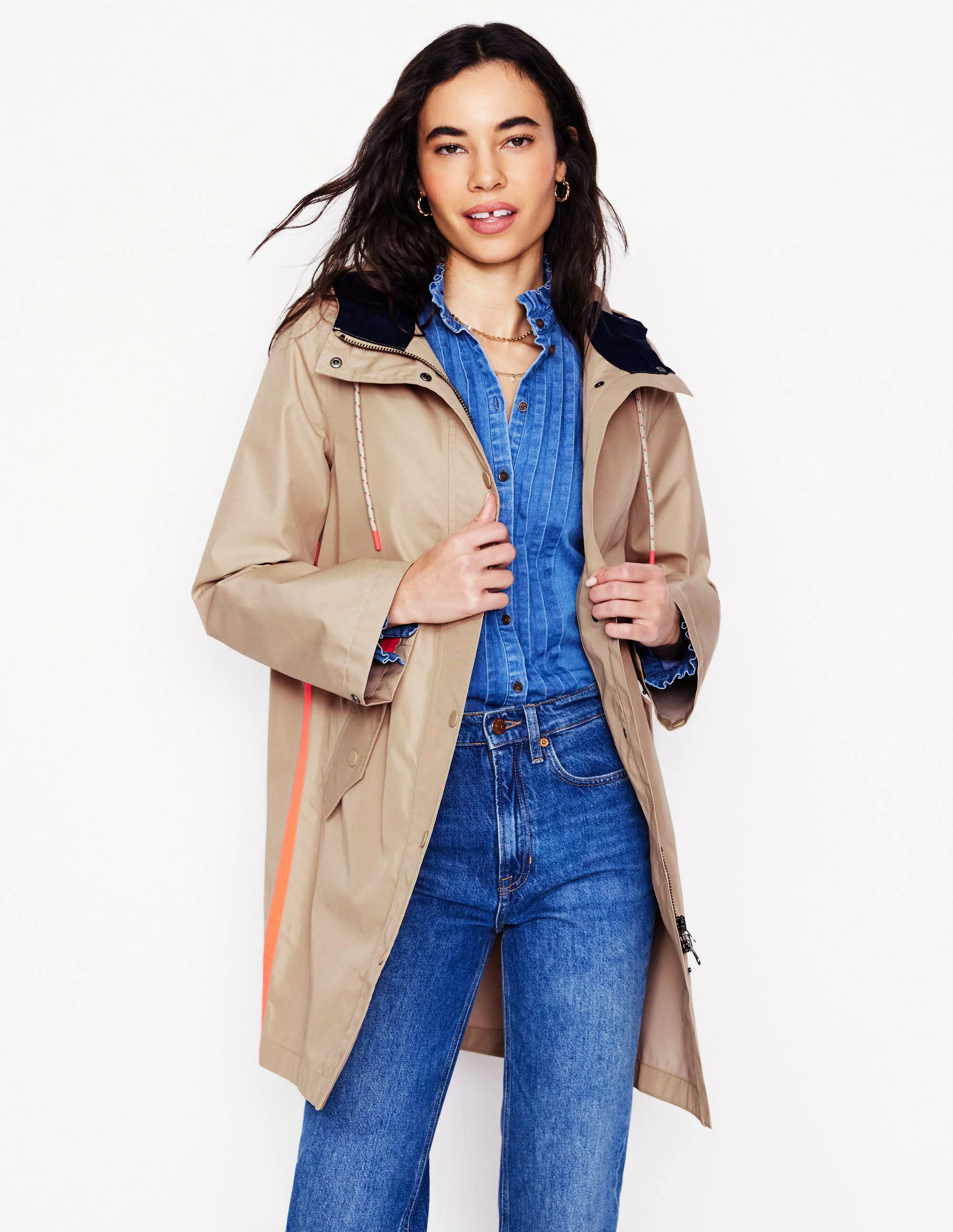  Waterproof Hooded Coat-Neutral