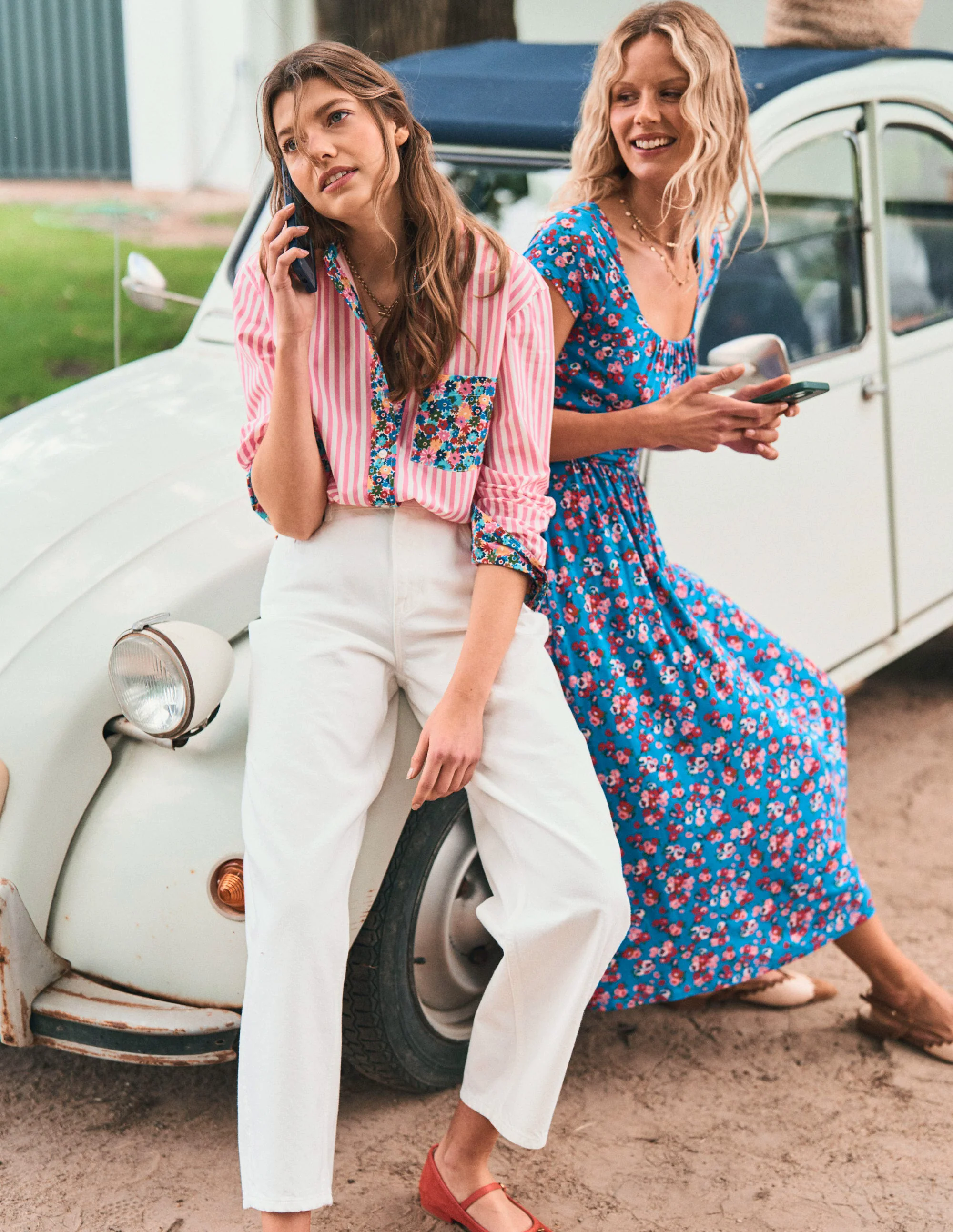  Relaxed Cotton Shirt-Multi, Paintbox Ditsy