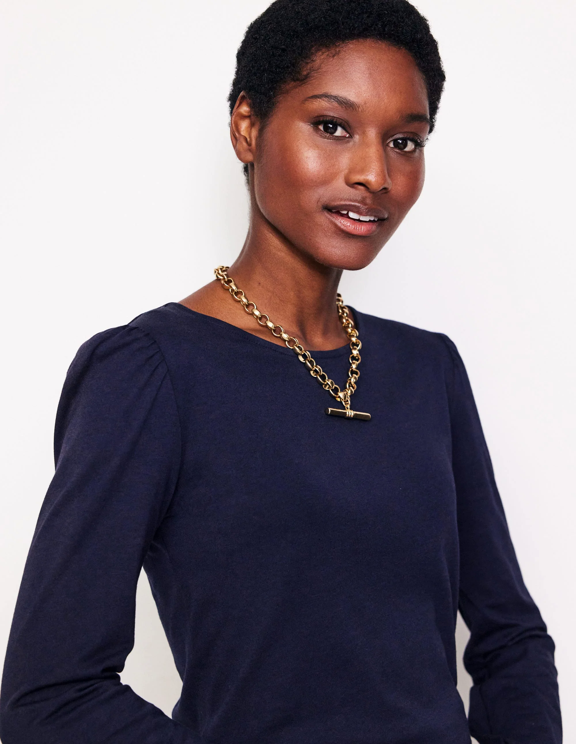 Supersoft Long Sleeve Top-Navy Supersoft Long Sleeve Top-Navy
