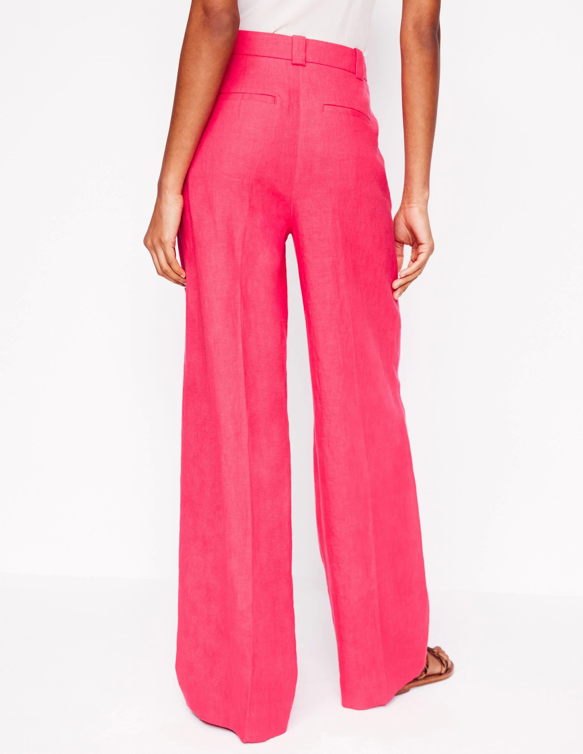 Westbourne Linen Pants-Camelia Pink Westbourne Linen Pants-Camelia Pink