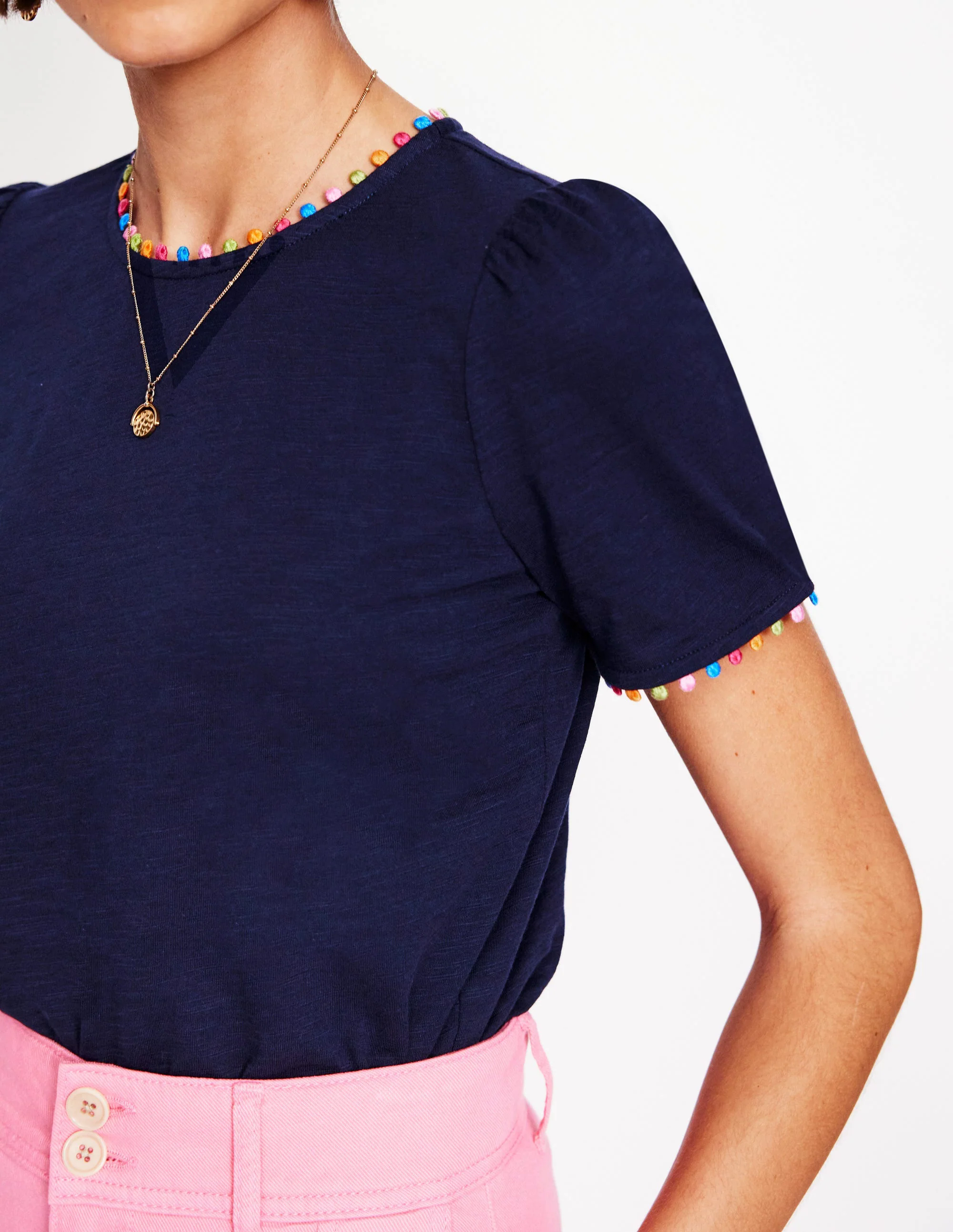  Jersey T-Shirt-Navy, Multi