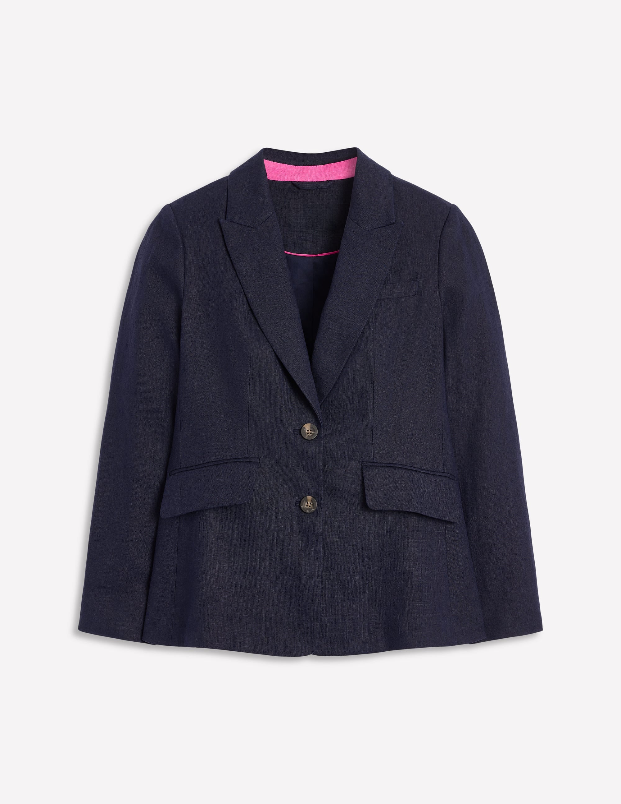  Linen Blazer-Navy