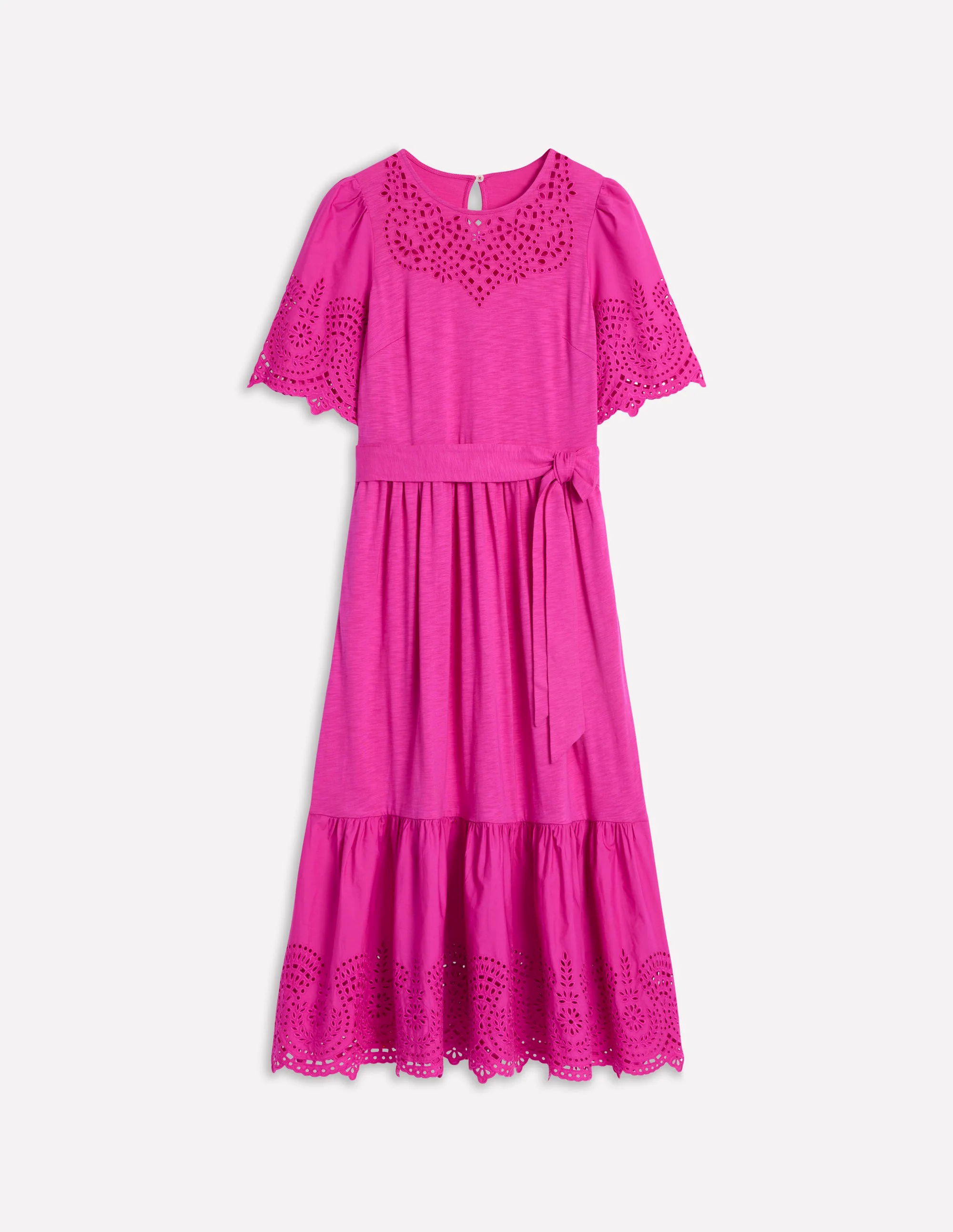 Isabel Broderie Mix maxi Dress-Cosmos Pink Isabel Broderie Mix maxi Dress-Cosmos Pink