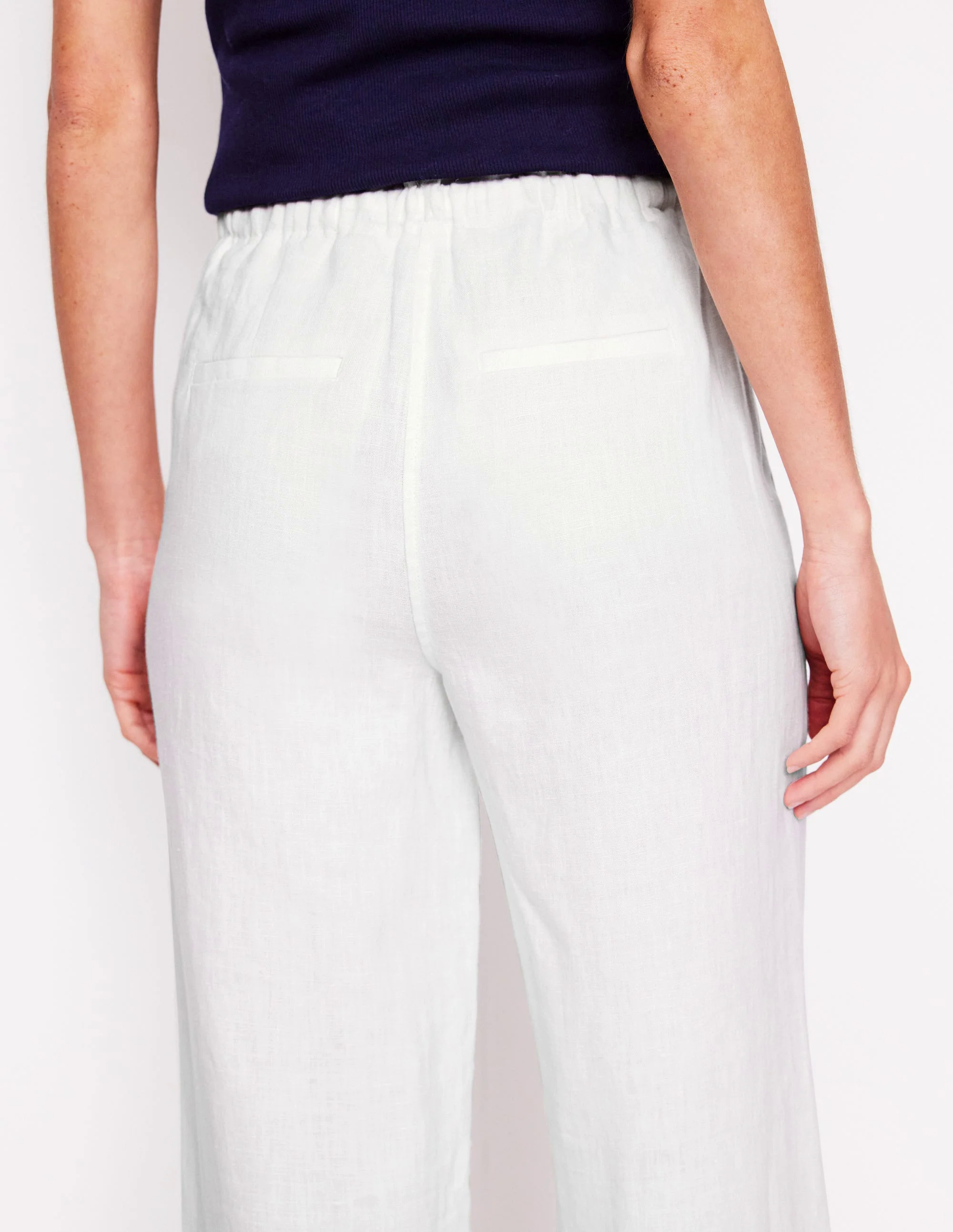 Islington Linen Pants-White