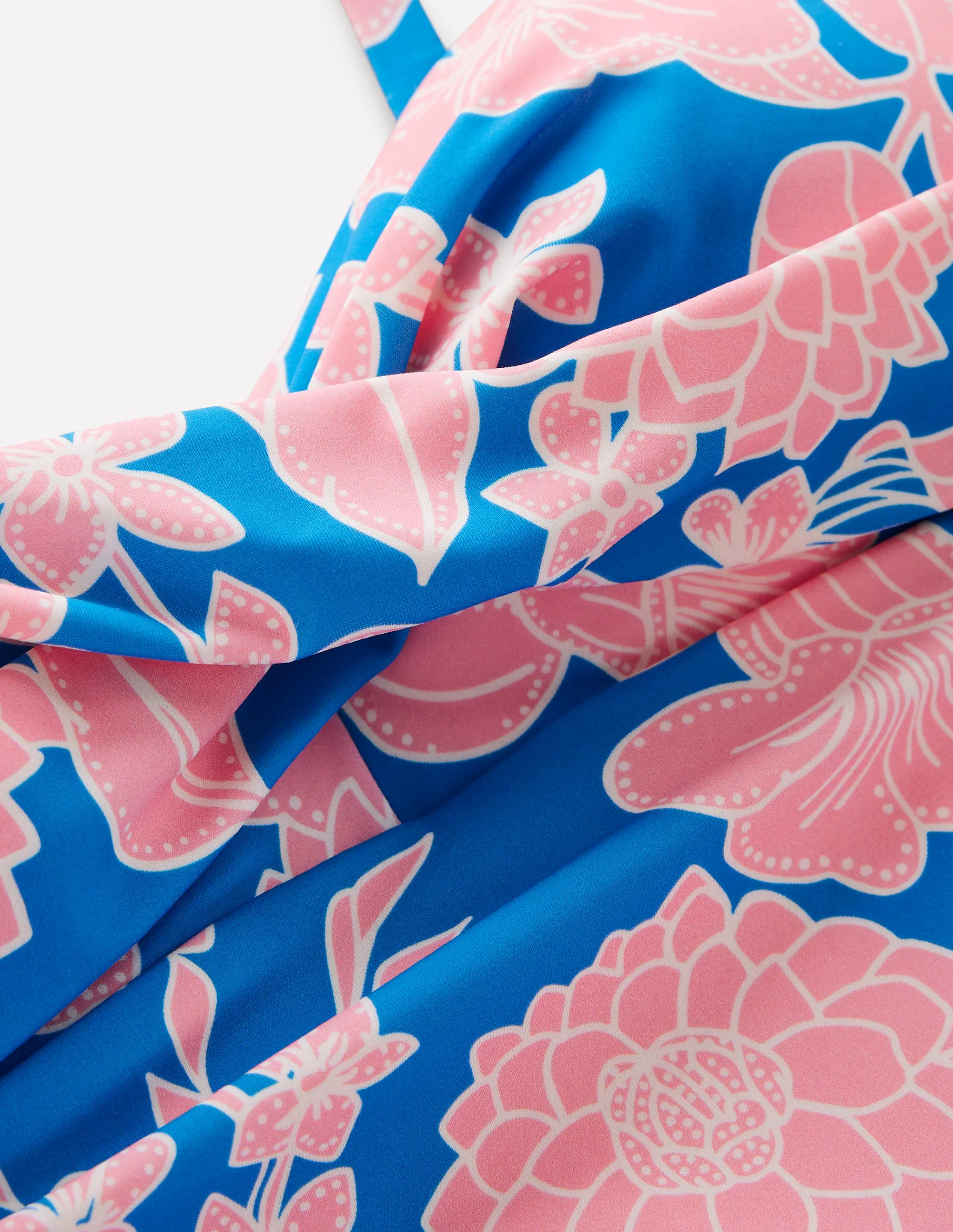  Twist Front Swimsuit-Indigo Bunting, Blossom