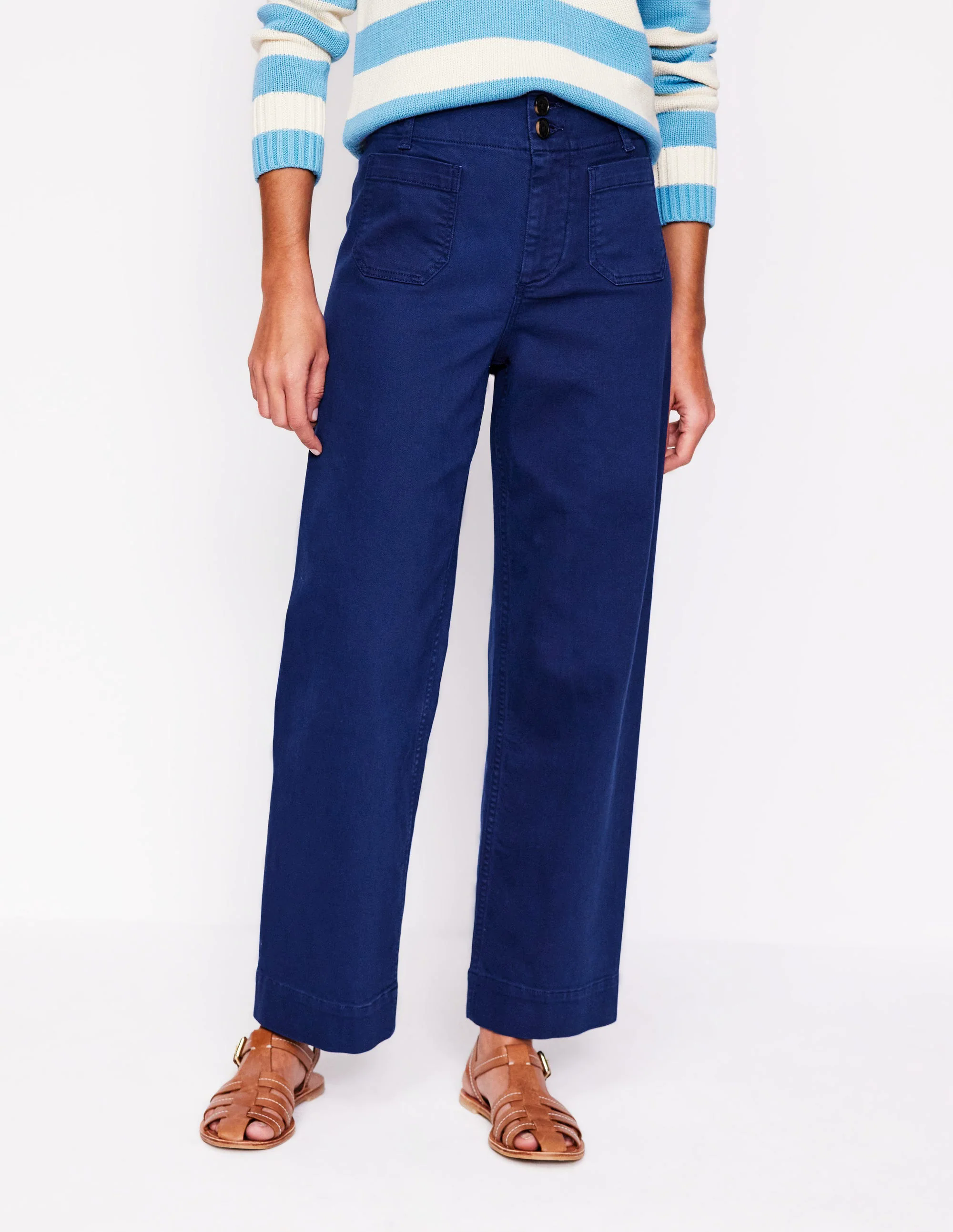  Patch Pocket Pants-Navy