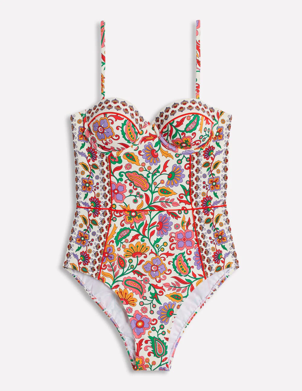  Cup-Size Swimsuit-Multi, Oriental Paradise
