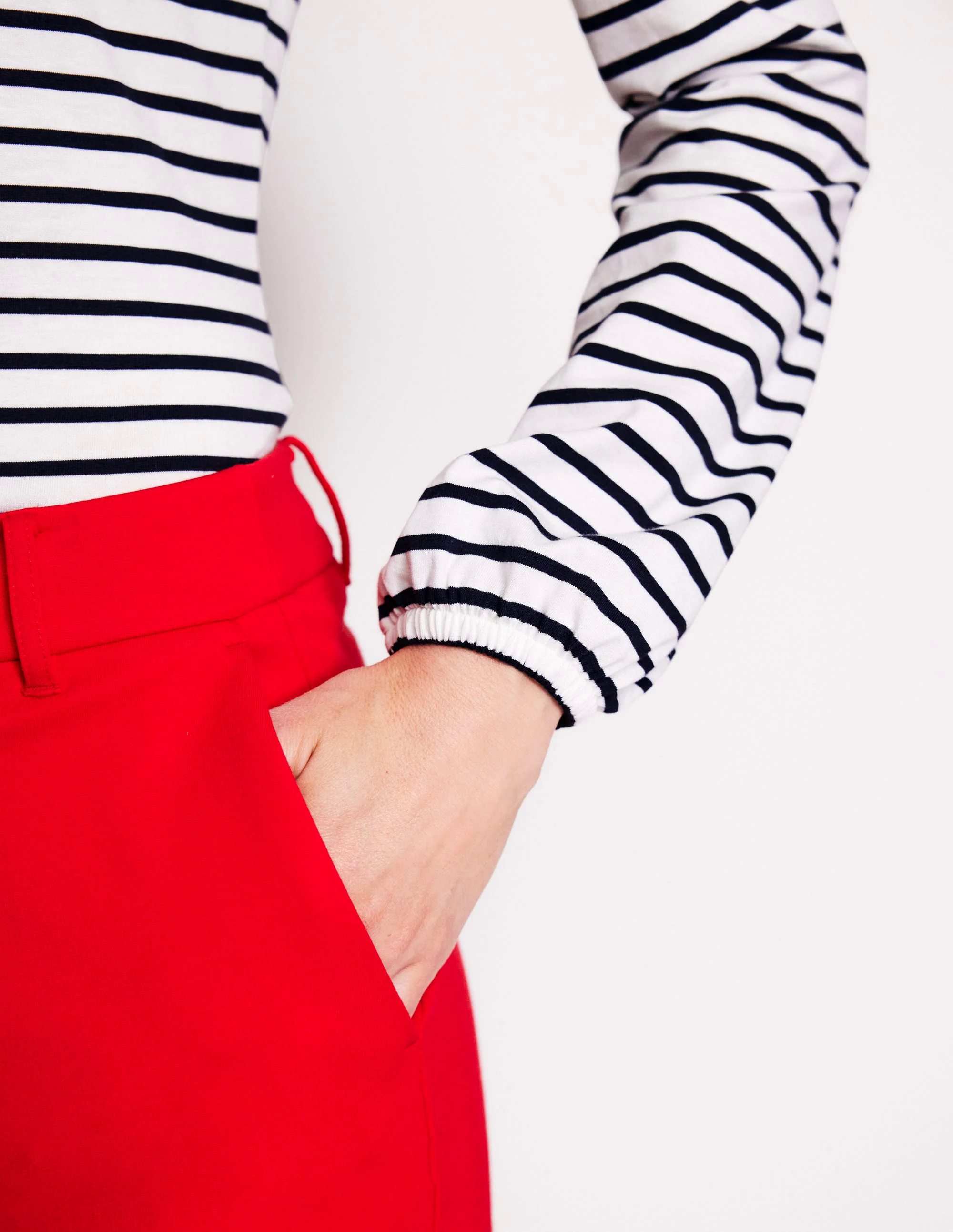 Supersoft Long Sleeve Top-Ivory, Navy Supersoft Long Sleeve Top-Ivory, Navy