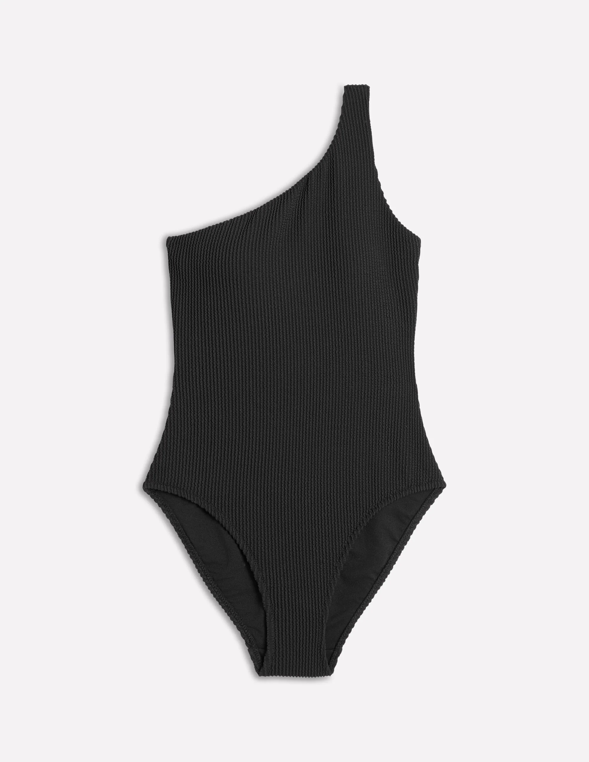 One Shoulder Swimsuit-Black One Shoulder Swimsuit-Black