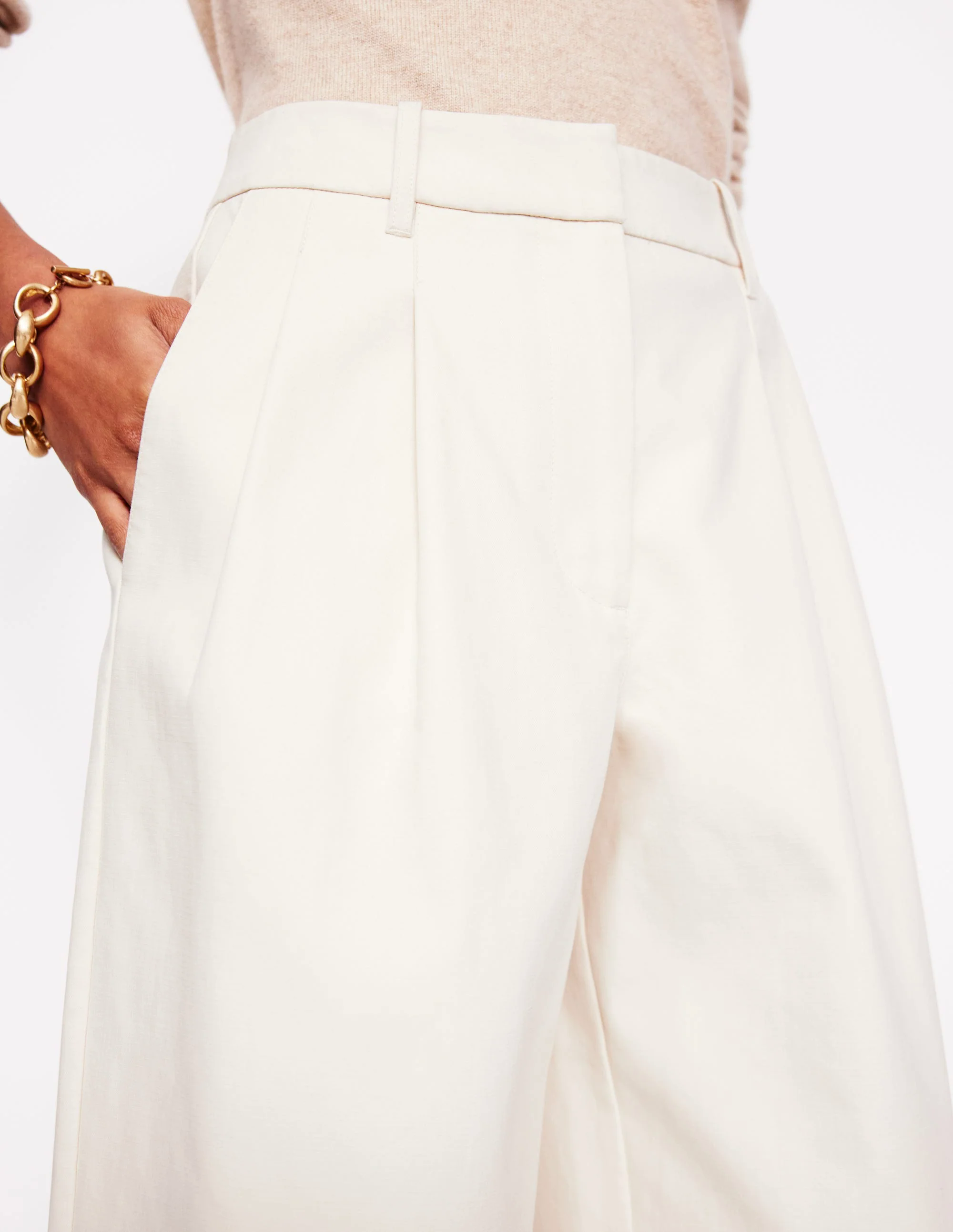  Cotton Pants-Off White