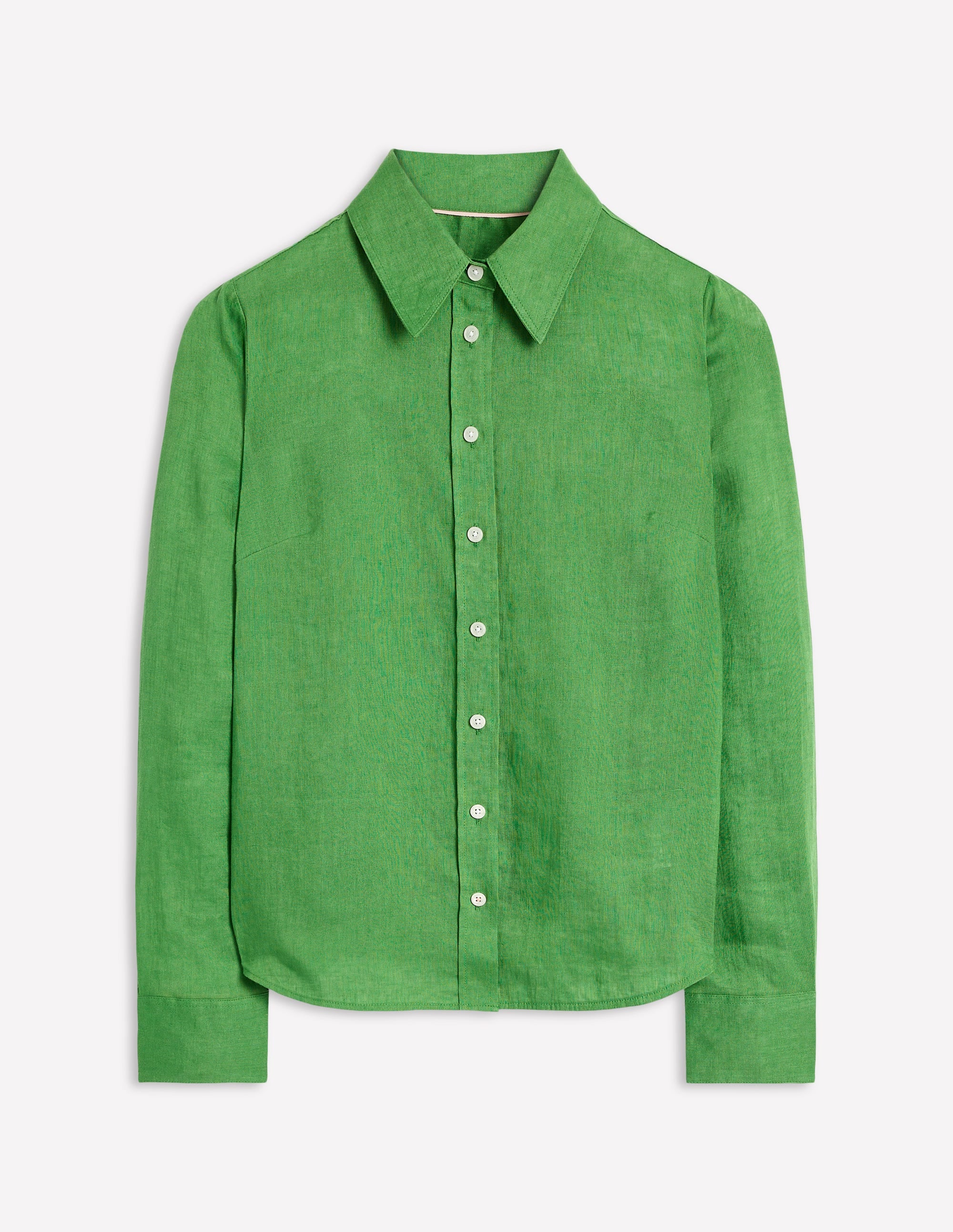 Linen Shirt-Paradise Green