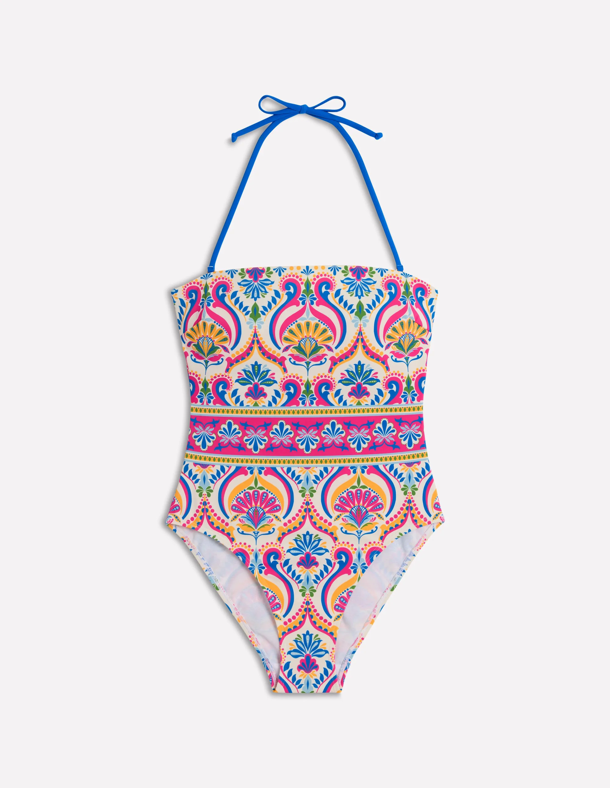Paros Bandeau Swimsuit-Multi, Ornamental Floral Paros Bandeau Swimsuit-Multi, Ornamental Floral