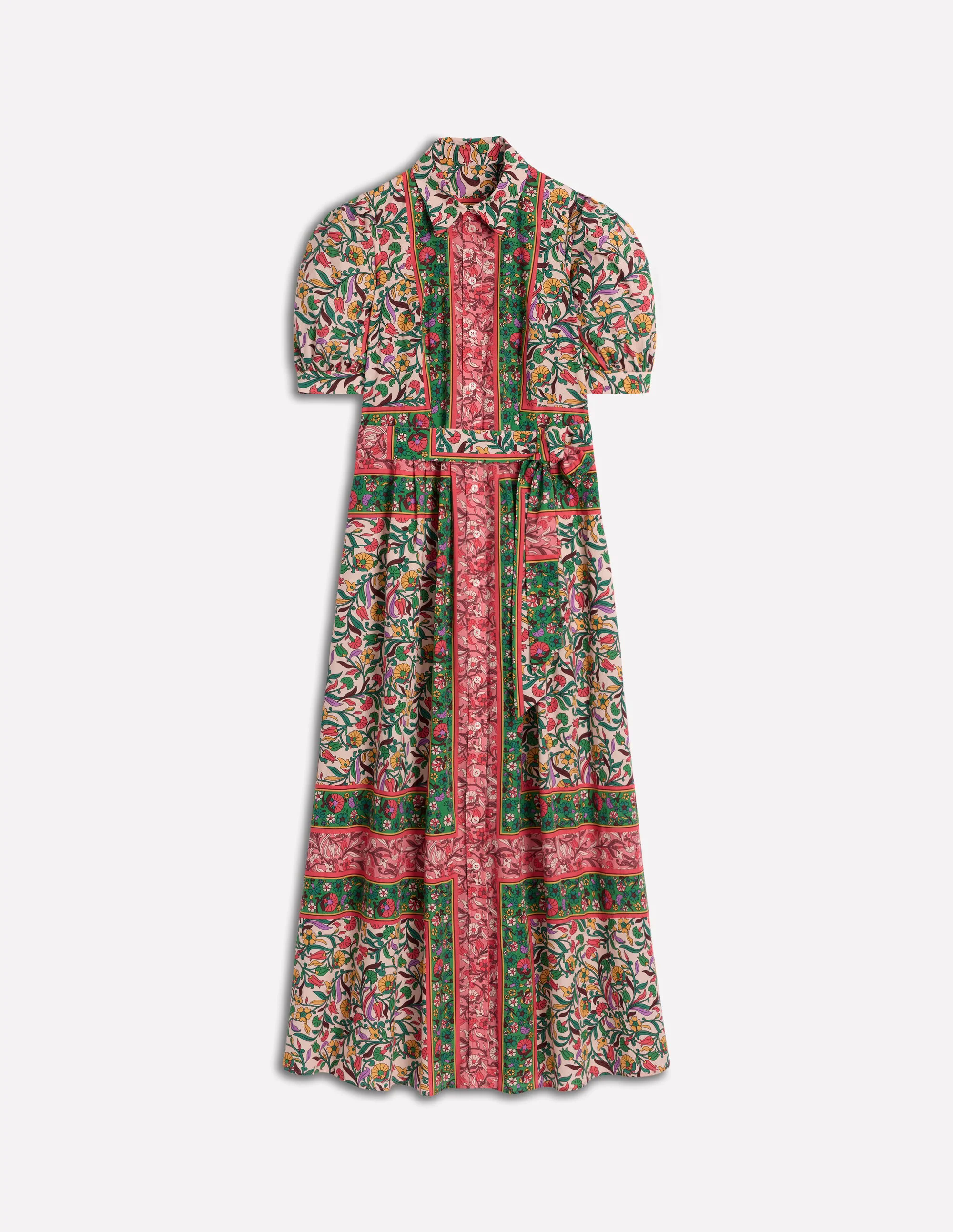  Maxi Shirt Dress-Multi, Enchanting Vine