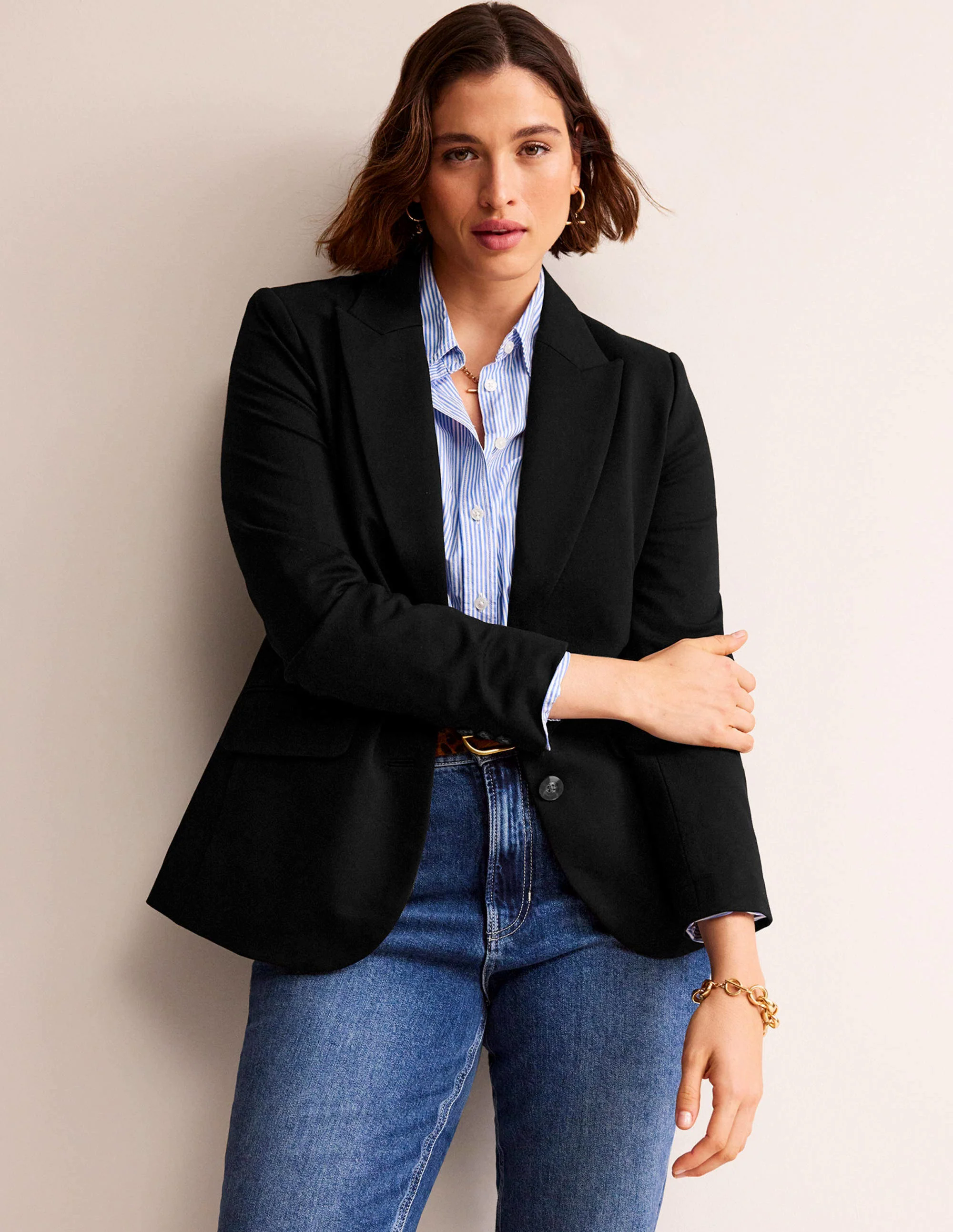 Marylebone Ponte Blazer-Black Marylebone Ponte Blazer-Black