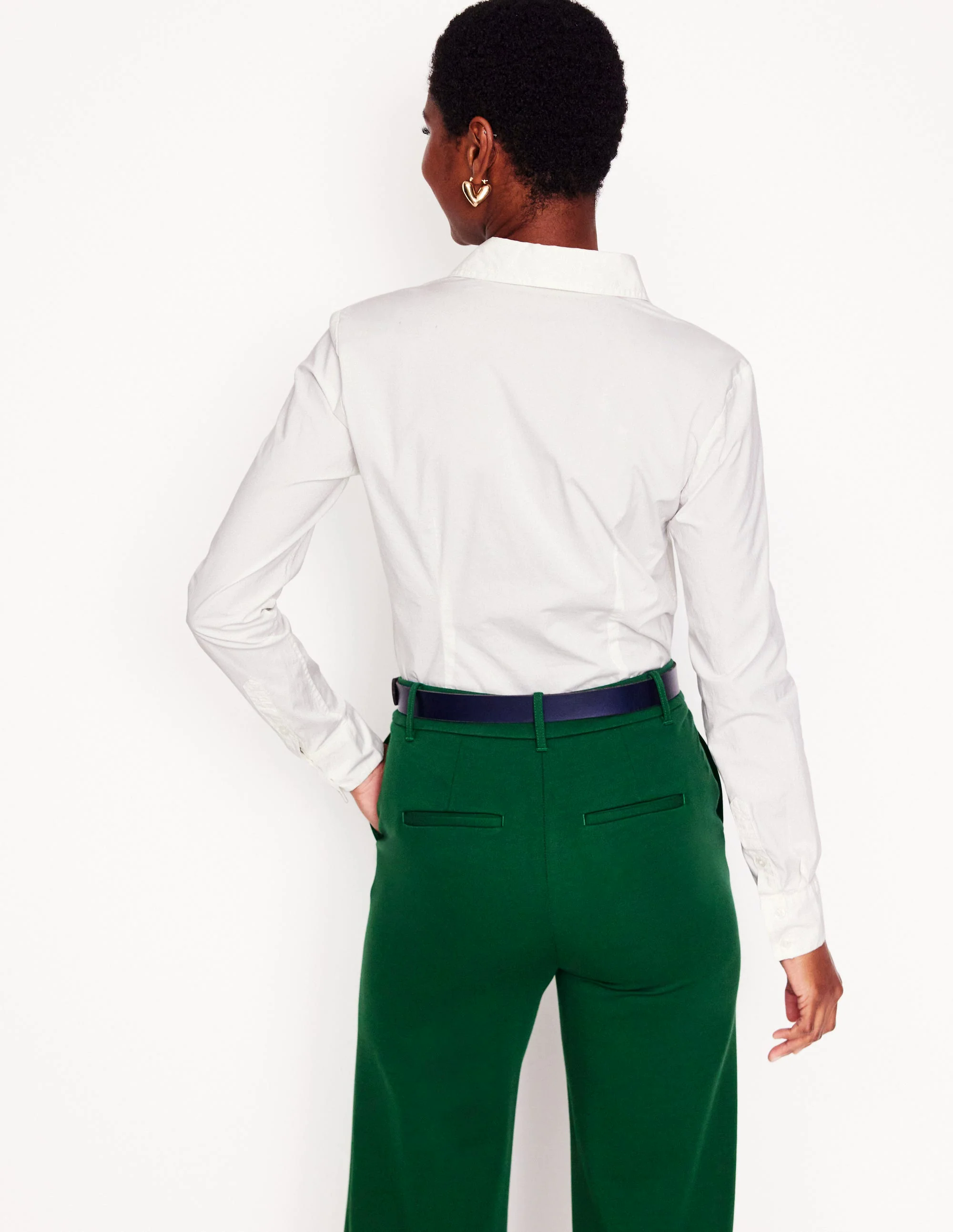  Stretch Cotton Shirt-White